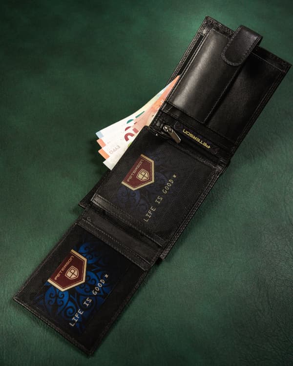 Pánská peněženka na zip se systémem RFID Protect - Peterson