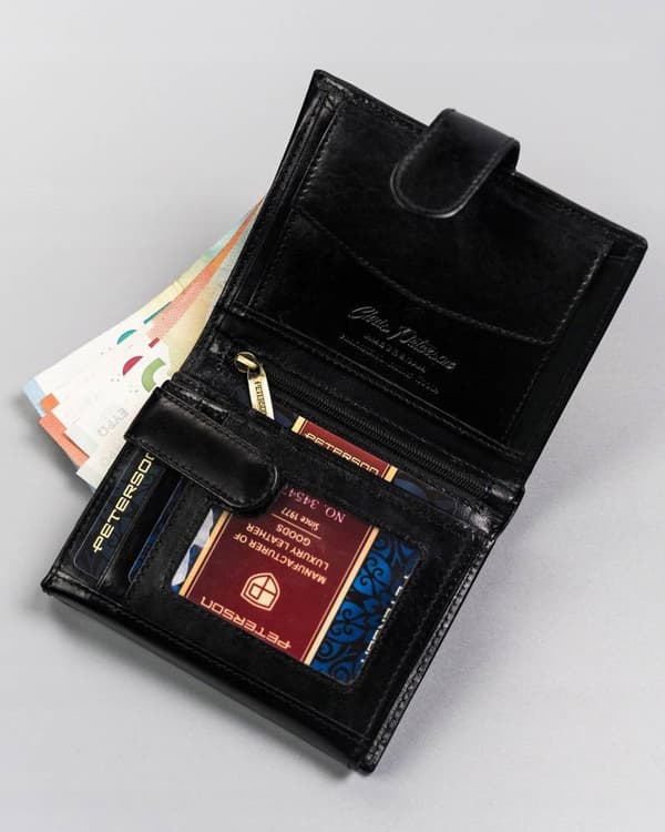 Velká pánská peněženka se zapínáním na patent - Peterson