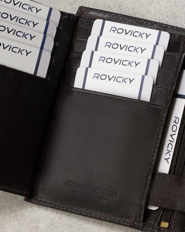 Læder pung til mænd med RFID Protect-system - Rovicky