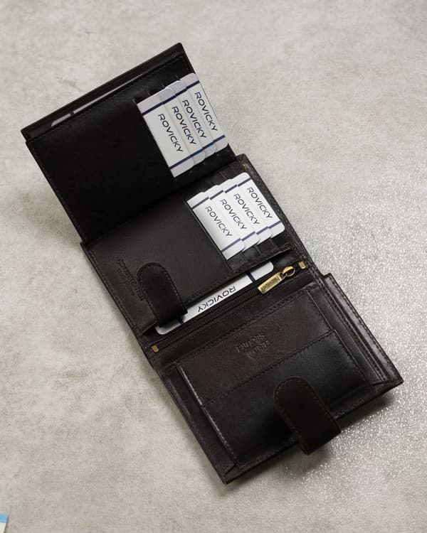 Læder pung til mænd med RFID Protect-system - Rovicky