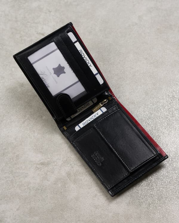 Klasická kožená peněženka se systémem RFID Protect - Rovicky