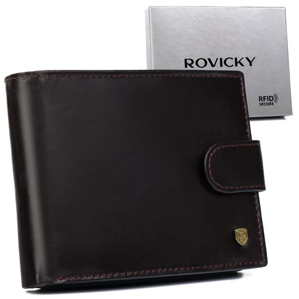 Kožená pánská peněženka s kapsičkou na registrační list - Rovicky