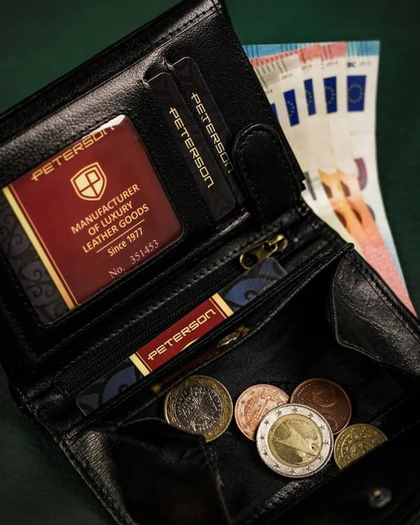 Stor herrepung i læder uden udvendig lås - Peterson