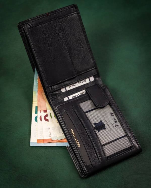 Velká, kožená pánská peněženka s RFID systémem - Rovicky