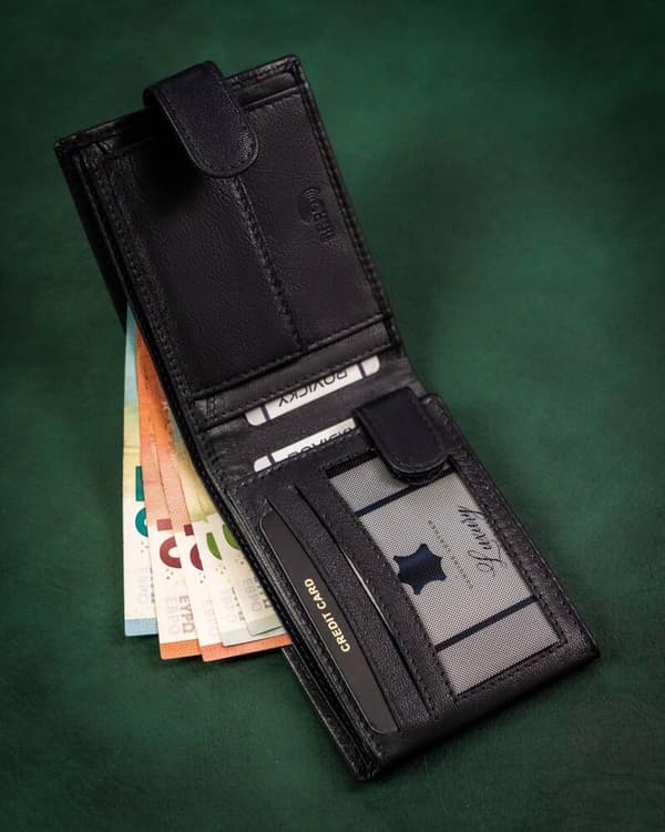 Velká, kožená pánská peněženka na patentku - Rovicky