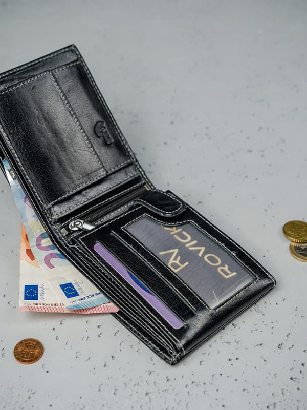 Pánská kožená peněženka s úložným prostorem na zip - Always Wild