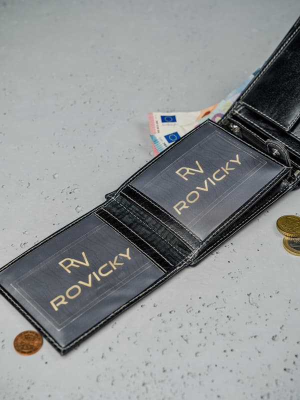 Pánská kožená peněženka s úložným prostorem na zip - Always Wild