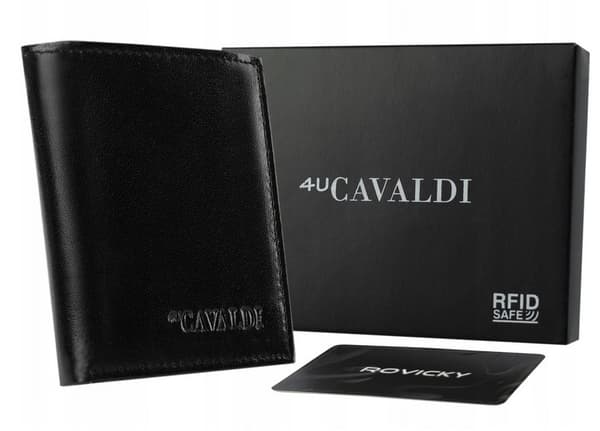 Pánská peněženka z přírodní kůže s RFID systémem - 4U Cavaldi