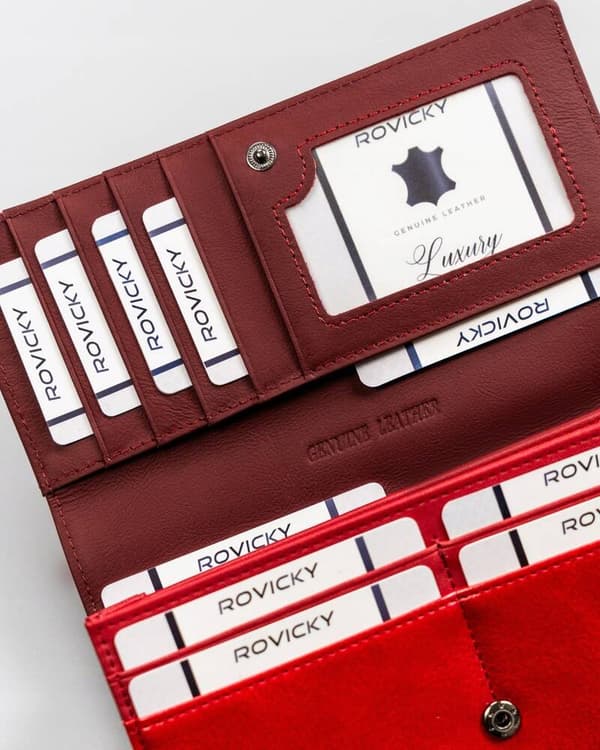 Klasická dámská peněženka z přírodní a ekologické kůže - Rovicky