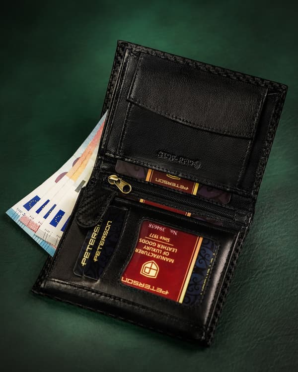 Kožená pánská peněženka s RFID systémem - Peterson