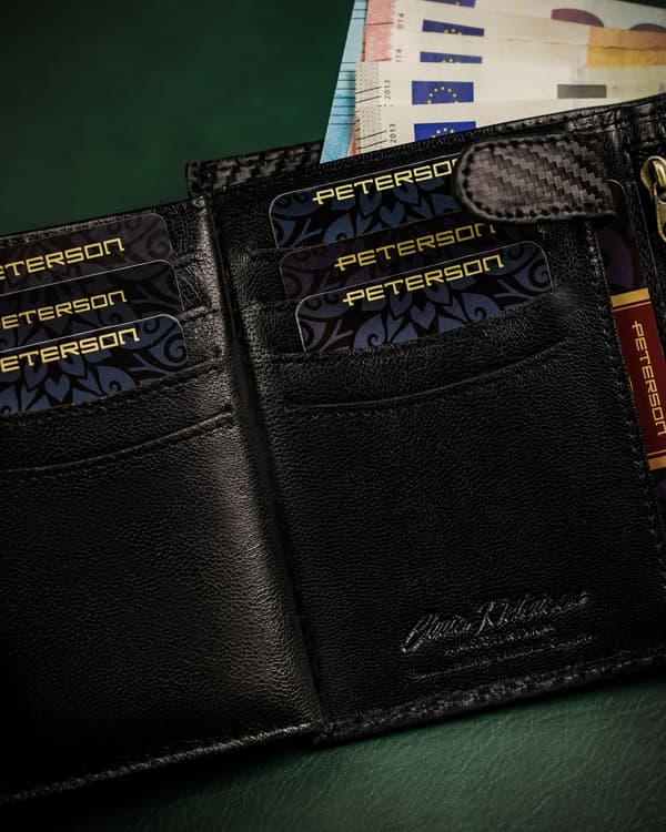 Kožená pánská peněženka s RFID systémem - Peterson