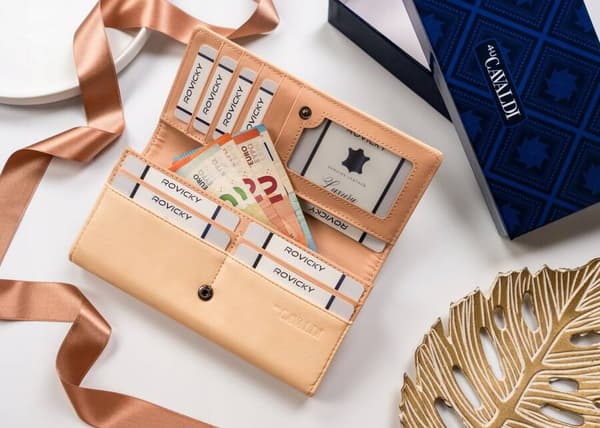 Elegantní dámská peněženka s háčkem a západkou - 4U Cavaldi