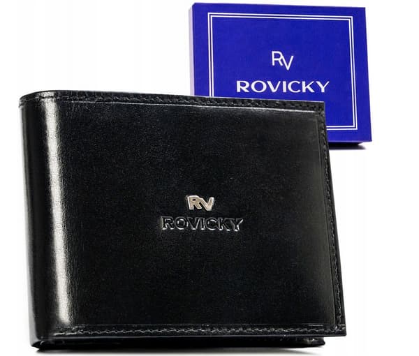 Velká, kožená pánská peněženka bez zapínání - Rovicky
