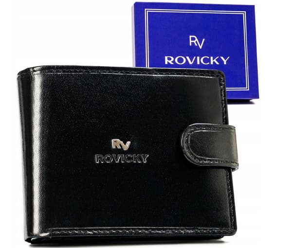 Velká, kožená pánská peněženka na patentku - Rovicky