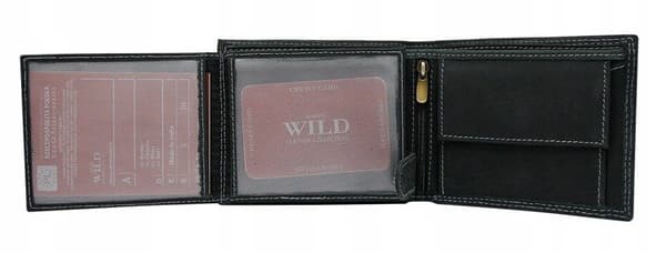 Horizontální peněženka s prvky denimu, přírodní nubuková kůže - Always Wild