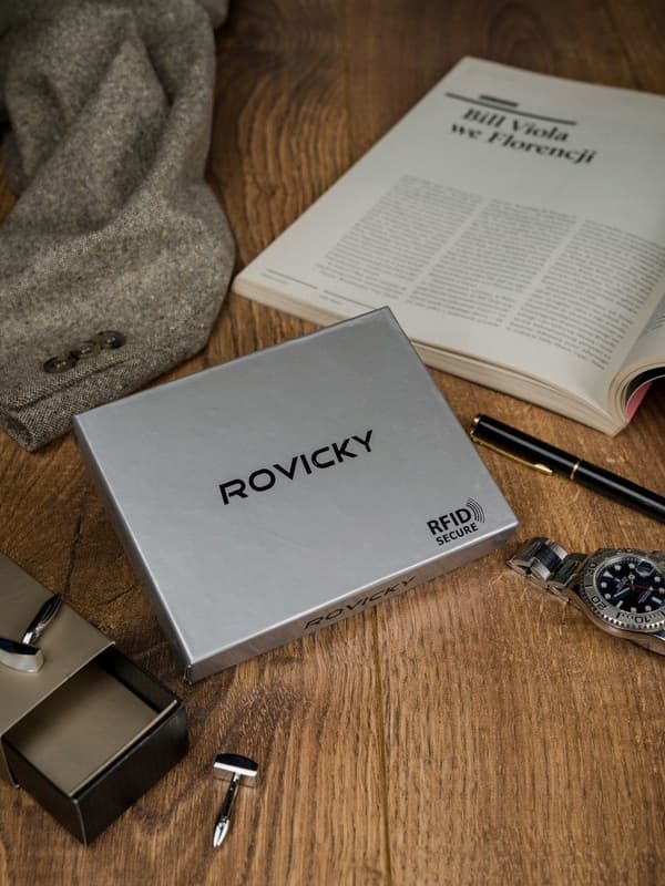 Vandret foldbar læderpung - Rovicky