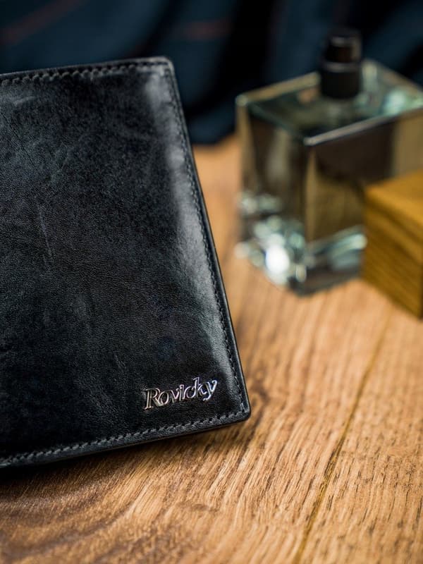 Senzační, krásná velká pánská peněženka z lícové kůže - Rovicky