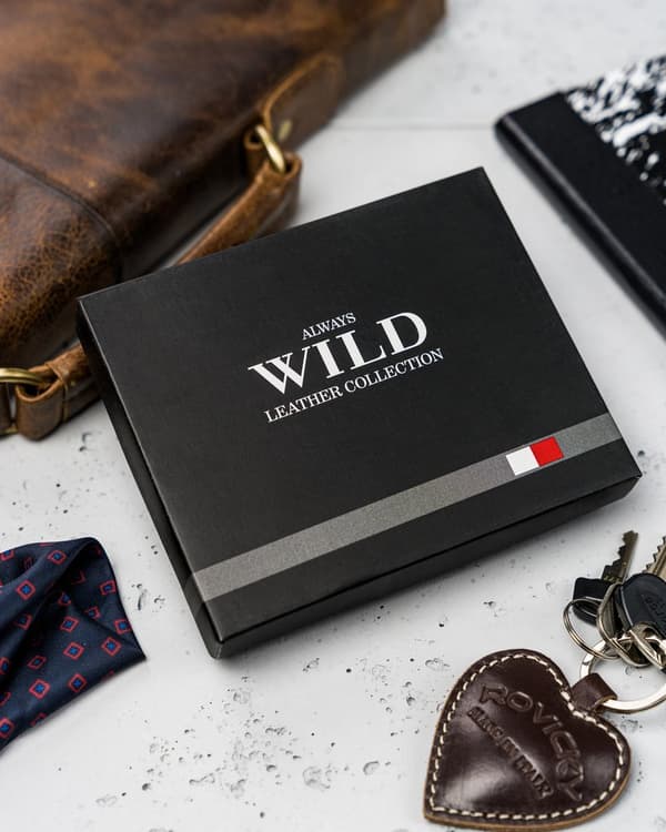 Originální pánská kožená RFID peněženka - Always Wild®