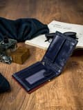 Miniatyrbillede 5 af 10: Vandret tofarvet herrepung lavet af naturligt læder HQ - Rovicky