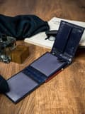 Miniatyrbillede 6 af 10: Vandret tofarvet herrepung lavet af naturligt læder HQ - Rovicky