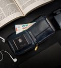 Miniatyrbild 5 av 10: Kožená hranatá pánská peněženka se zipem v retro stylu, RFID - Always Wild