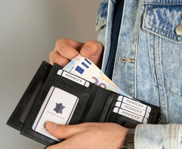 Læder pung til mænd i retrostil - Rovicky