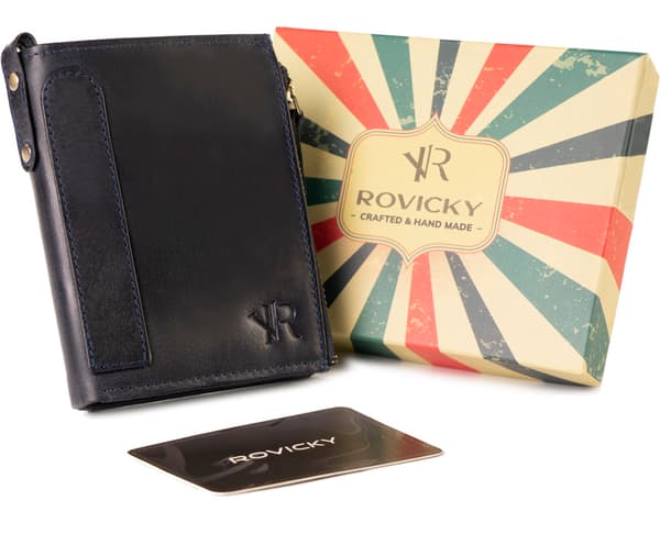 Velká peněženka v retro stylu se dvěma kapsičkami na mince - Rovicky