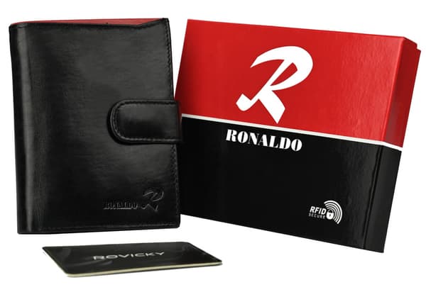 Kožená peněženka se zapínáním a RFID systémem - Ronaldo