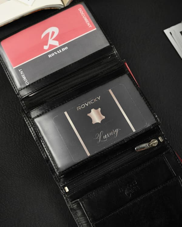 Kožená peněženka se zapínáním a RFID systémem - Ronaldo