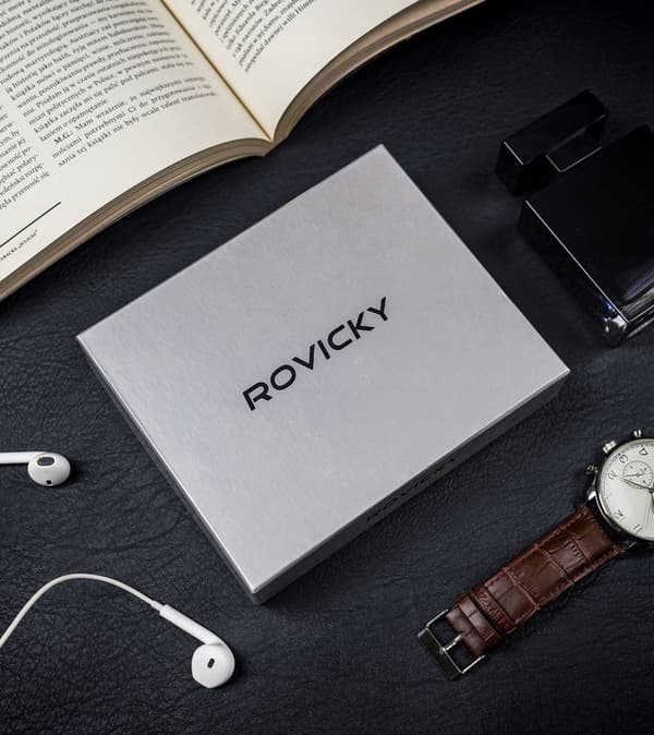 Læder, forlænget RFID pung til mænd - Rovicky