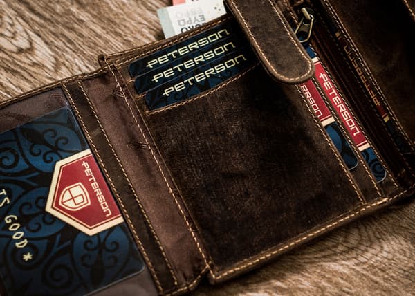 Pánská peněženka z retro nubukové kůže - Peterson