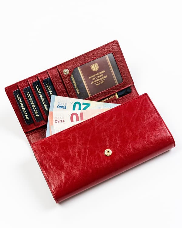 Kožená dámská peněženka na karty s RFID ochranou - Peterson
