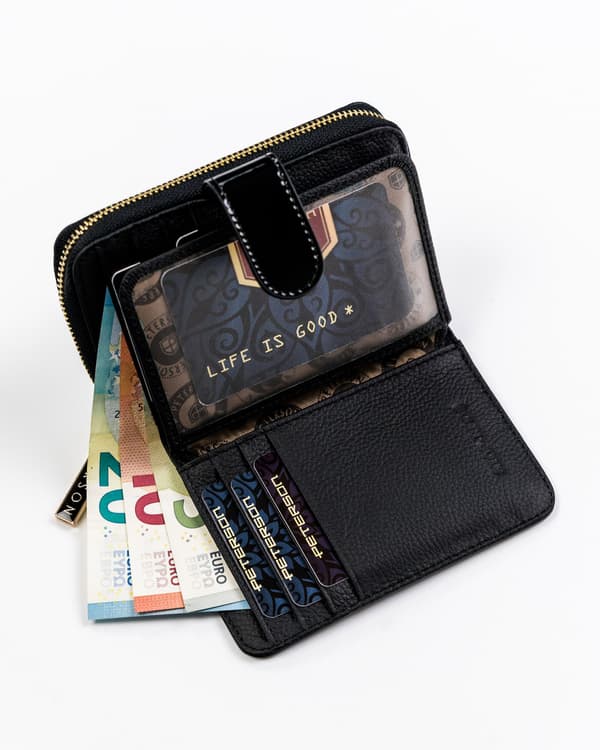 Malá RFID dámská kožená peněženka - Peterson