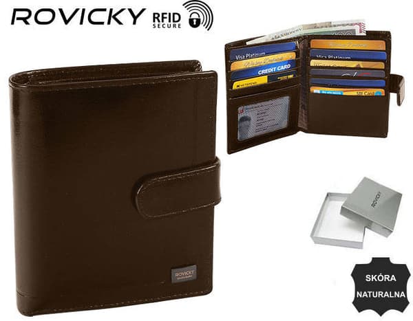 Elegantní pánská peněženka z přírodní kůže - Rovicky