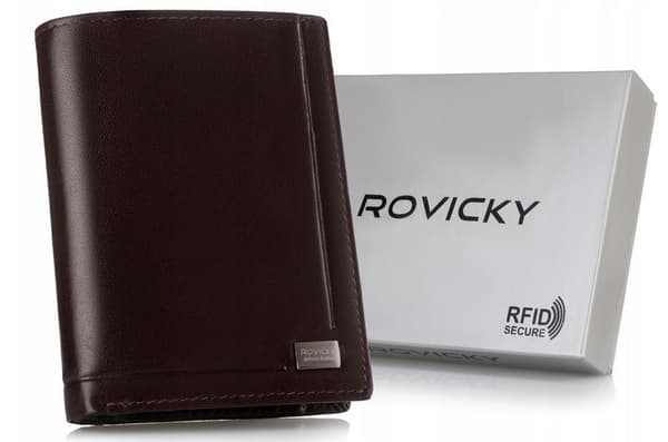 Velká, kožená pánská peněženka bez zapínání - Rovicky