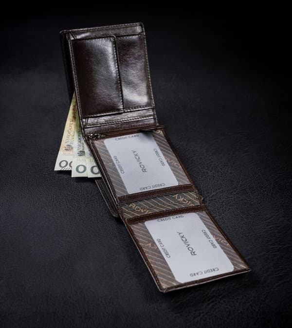 Kožená pánská peněženka s RFID systémem - Rovicky