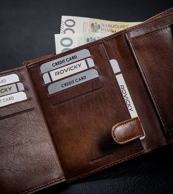Kožená pánská peněženka s RFID ochranou - Rovicky