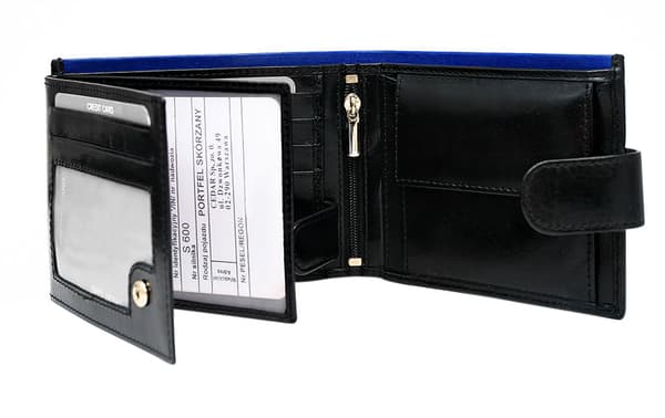 Kožená pánská peněženka s kapsičkou na registrační list - Rovicky