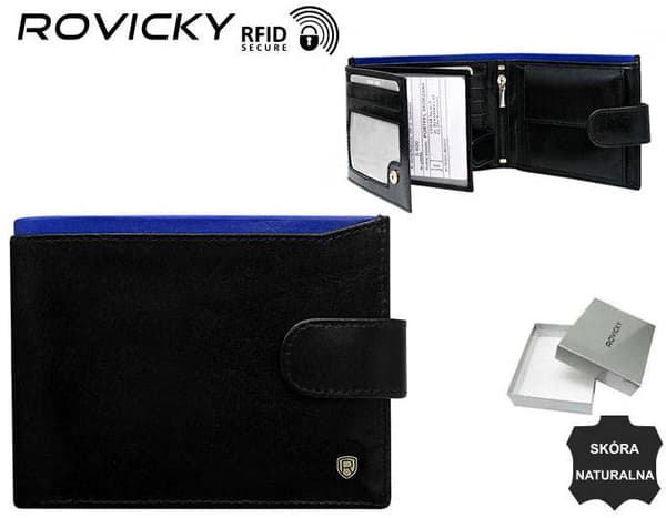 Kožená pánská peněženka s kapsičkou na registrační list - Rovicky