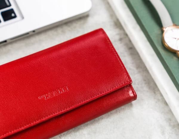 Prostorná, horizontální dámská peněženka z přírodní kůže s RFID systémem - Cavaldi