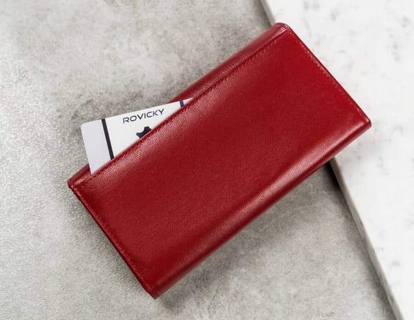 Prostorná, horizontální dámská peněženka z přírodní kůže s RFID systémem - Cavaldi
