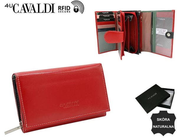 Velká, kožená dámská peněženka s RFID systémem - 4U Cavaldi