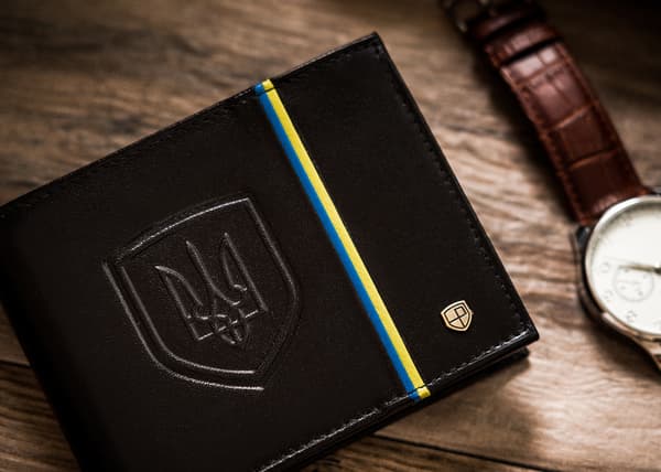 Vlastenecká kožená peněženka s barvami Ukrajiny - Peterson
