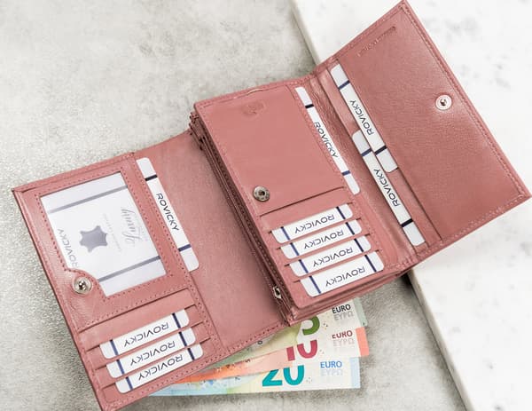 Velká dámská peněženka z přírodní kůže - 4U Cavaldi