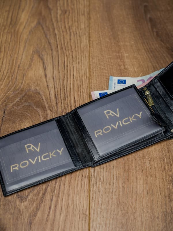 Læder pung til mænd med RFID-system - Rovicky