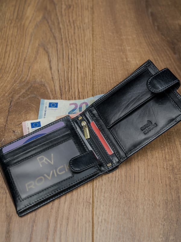 Klasická pánská kožená peněženka s RFID zavíráním - Rovicky