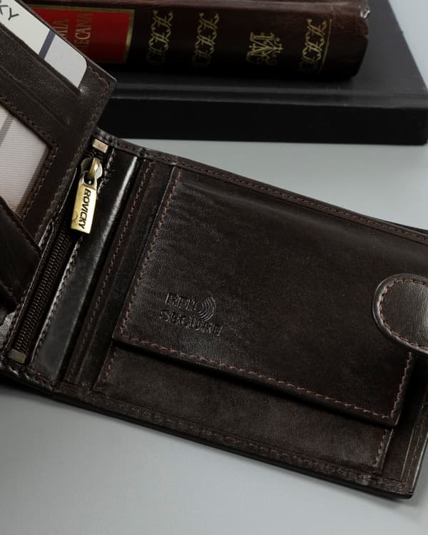 Elegant pung til mænd med anti-skimming membran - Rovicky