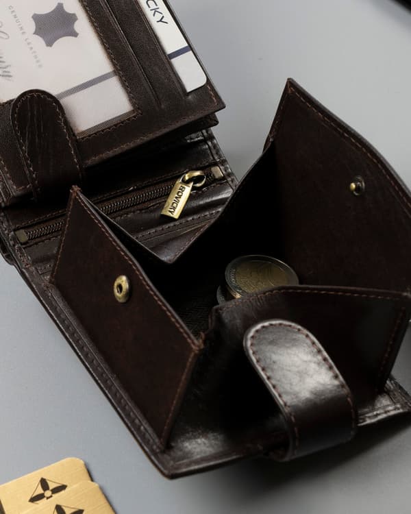 Elegant pung til mænd med anti-skimming membran - Rovicky