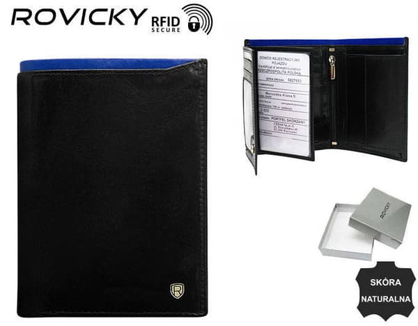 Kožená pánská peněženka na osvědčení - Rovicky