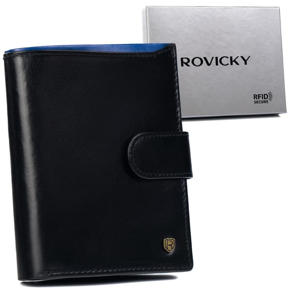 Mænds læderkortpung med RFID Protect - Rovicky